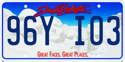 SD license plate 96YI03