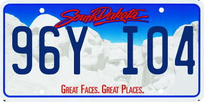 SD license plate 96YI04