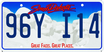 SD license plate 96YI14