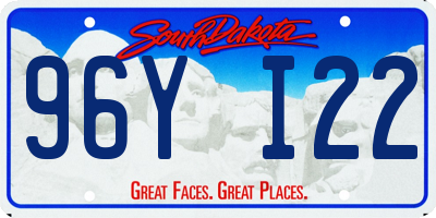 SD license plate 96YI22