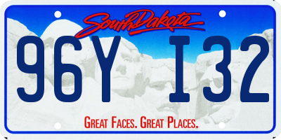 SD license plate 96YI32
