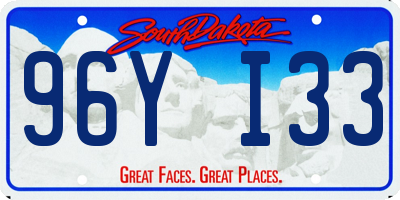 SD license plate 96YI33