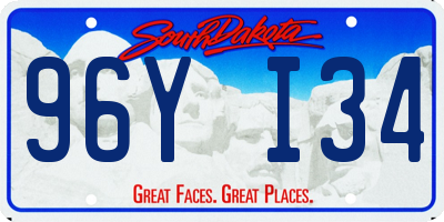 SD license plate 96YI34