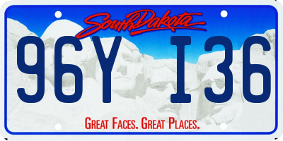 SD license plate 96YI36