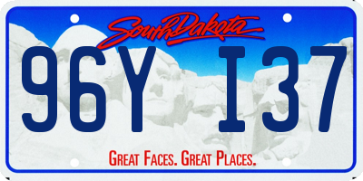 SD license plate 96YI37