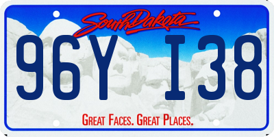 SD license plate 96YI38