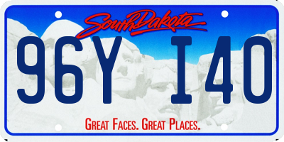 SD license plate 96YI40