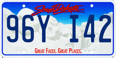 SD license plate 96YI42