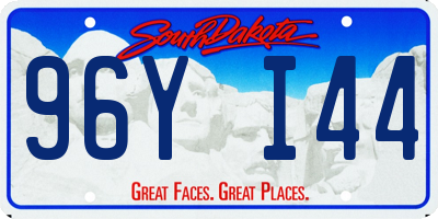 SD license plate 96YI44