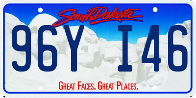 SD license plate 96YI46