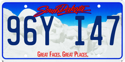 SD license plate 96YI47