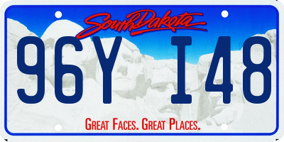SD license plate 96YI48