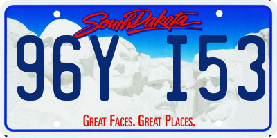SD license plate 96YI53