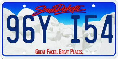 SD license plate 96YI54
