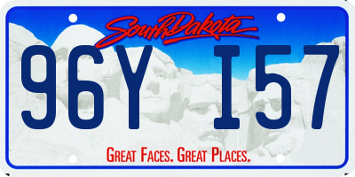 SD license plate 96YI57
