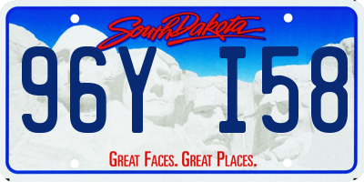 SD license plate 96YI58
