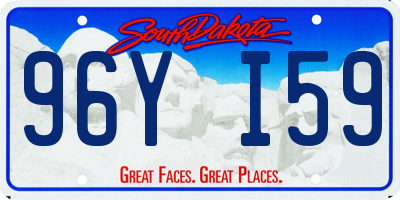 SD license plate 96YI59