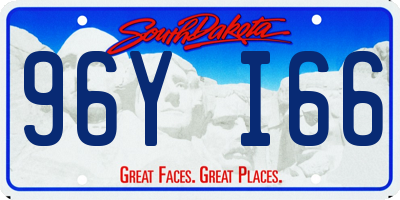 SD license plate 96YI66