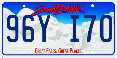 SD license plate 96YI70