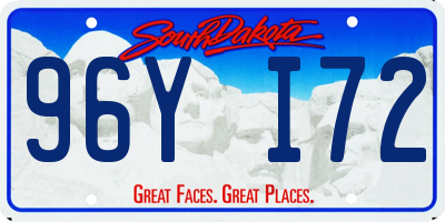 SD license plate 96YI72
