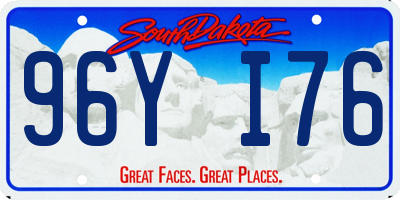 SD license plate 96YI76