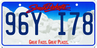 SD license plate 96YI78