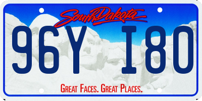 SD license plate 96YI80