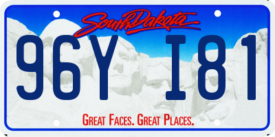 SD license plate 96YI81