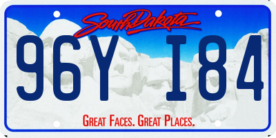 SD license plate 96YI84