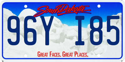 SD license plate 96YI85