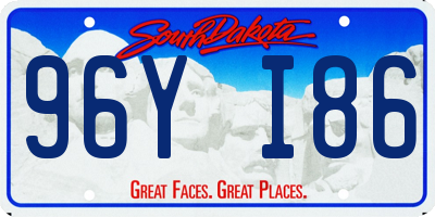 SD license plate 96YI86