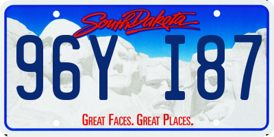 SD license plate 96YI87