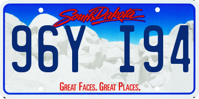 SD license plate 96YI94