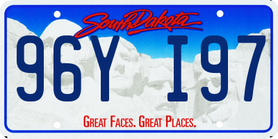 SD license plate 96YI97