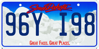 SD license plate 96YI98