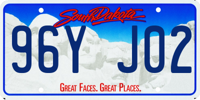 SD license plate 96YJ02