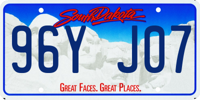 SD license plate 96YJ07