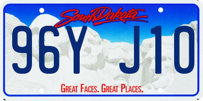 SD license plate 96YJ10