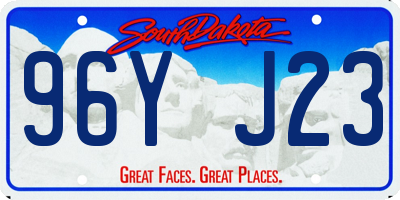 SD license plate 96YJ23