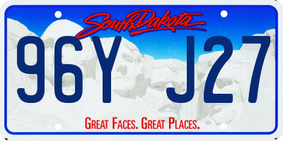 SD license plate 96YJ27
