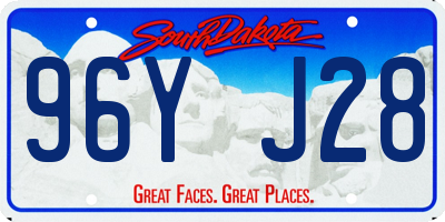 SD license plate 96YJ28