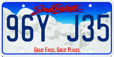 SD license plate 96YJ35