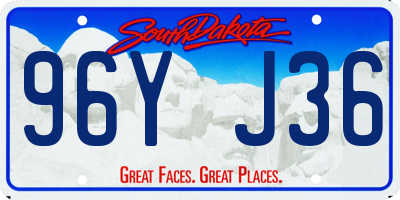 SD license plate 96YJ36