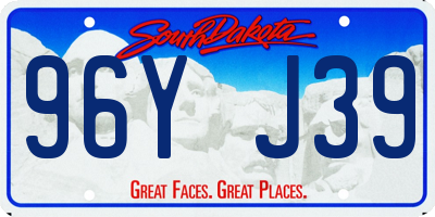 SD license plate 96YJ39