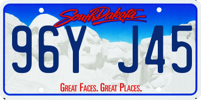 SD license plate 96YJ45