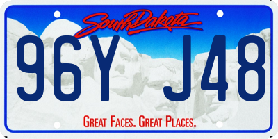 SD license plate 96YJ48