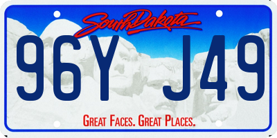 SD license plate 96YJ49