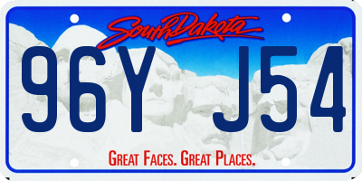 SD license plate 96YJ54