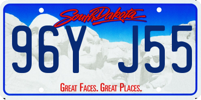SD license plate 96YJ55