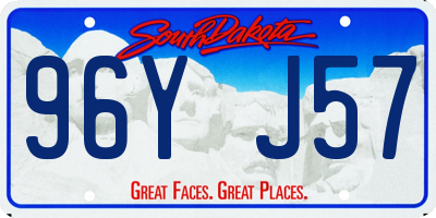 SD license plate 96YJ57